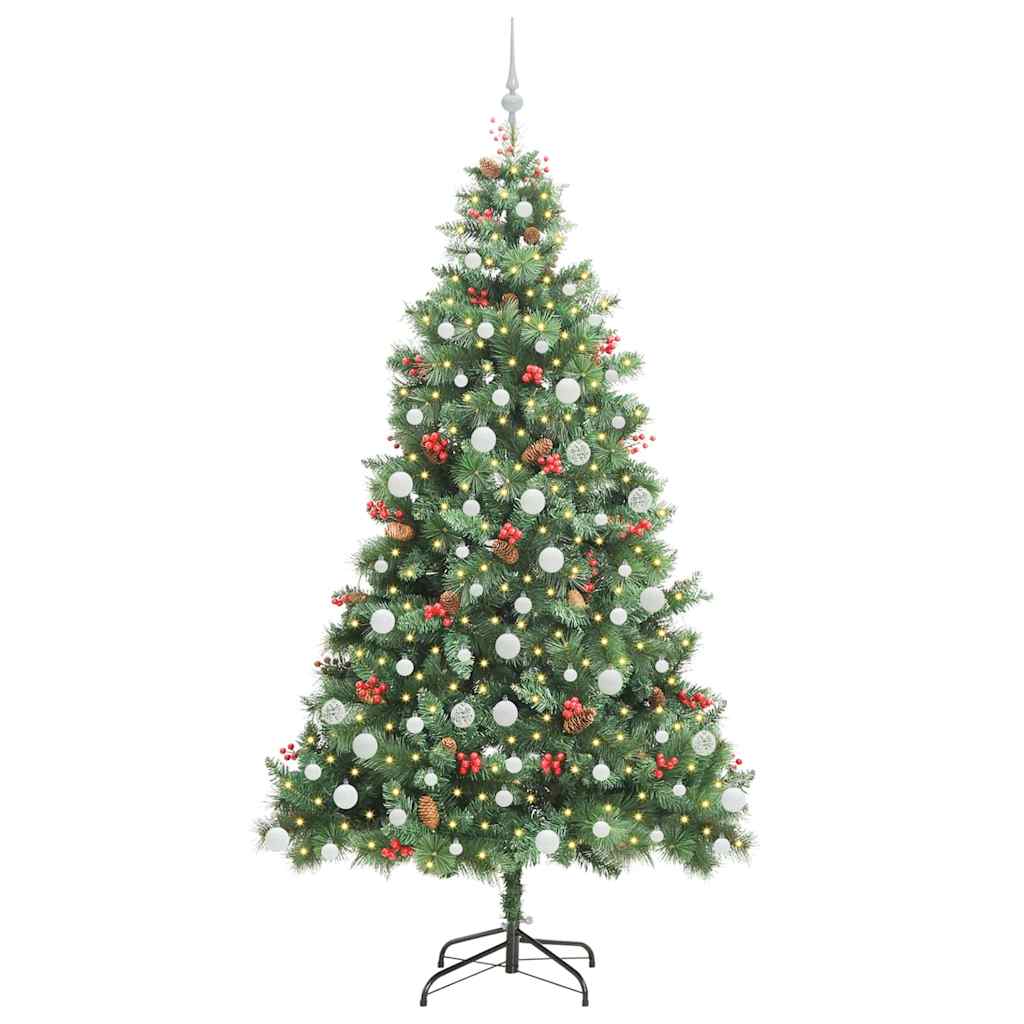 Sapin de Noël artificiel Vert 210 cm PVC et métal