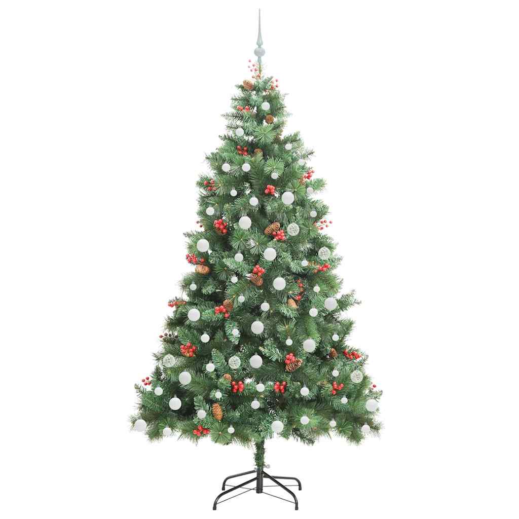 Sapin de Noël artificiel Vert 210 cm PVC et métal