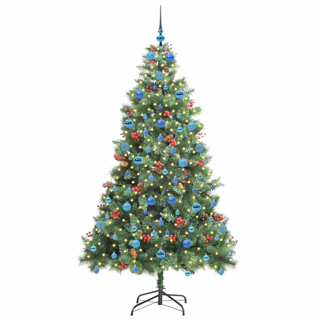 Sapin de Noël artificiel Vert 210 cm PVC et métal