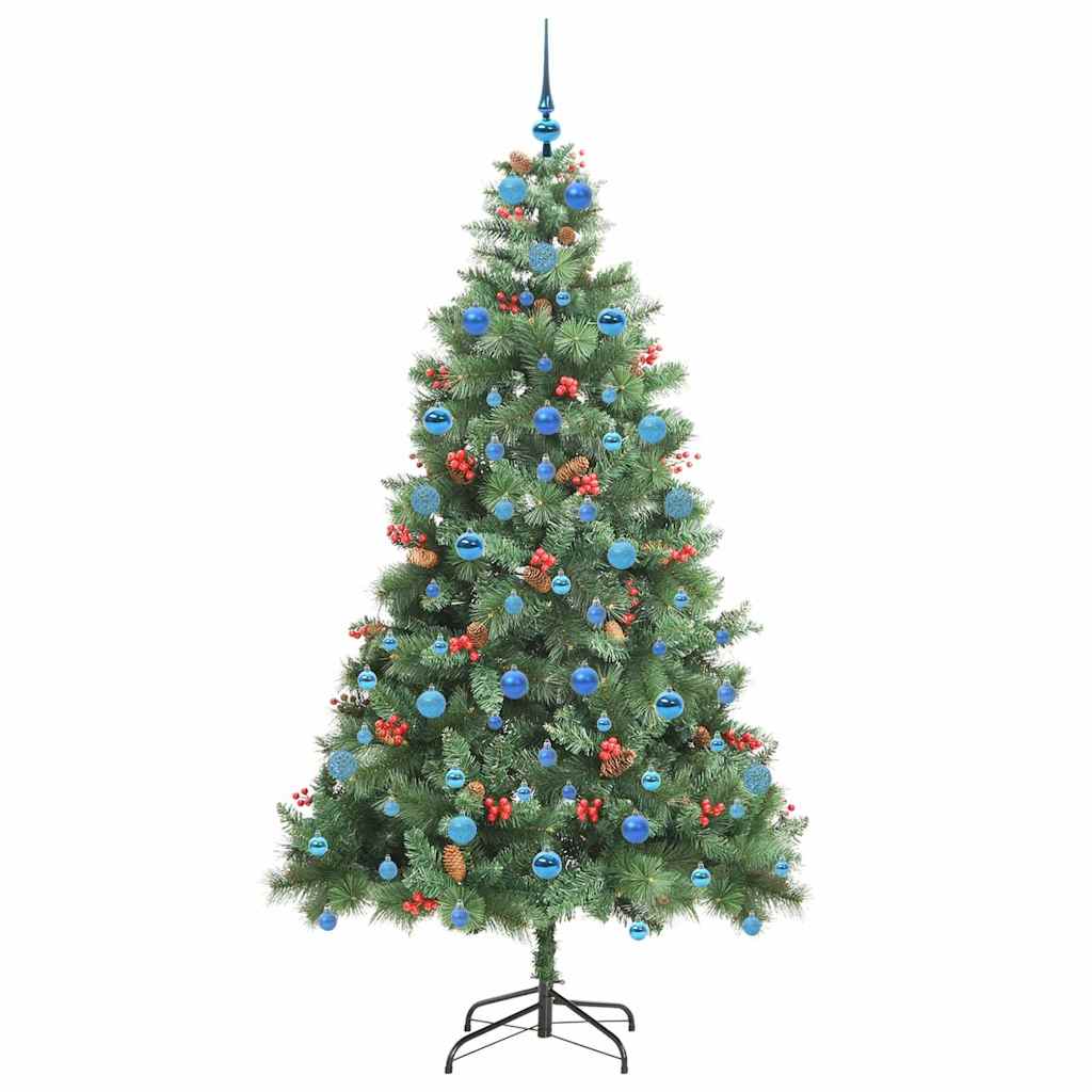 Sapin de Noël artificiel Vert 210 cm PVC et métal