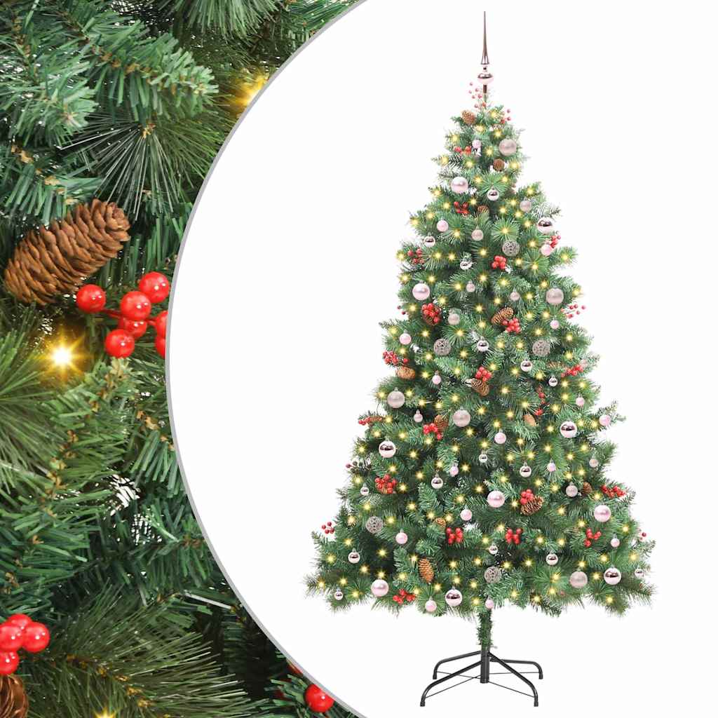 Sapin de Noël artificiel Vert 240 cm PVC et métal