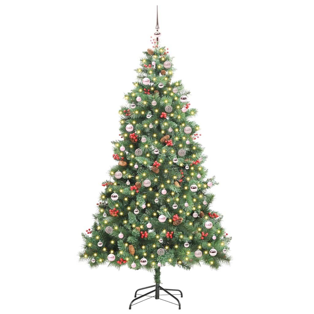 Sapin de Noël artificiel Vert 240 cm PVC et métal