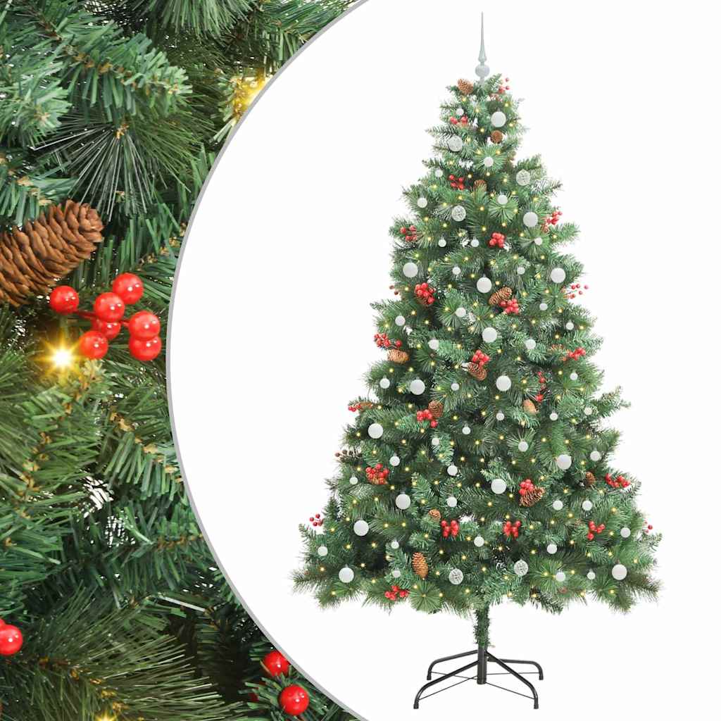 Sapin de Noël artificiel Vert 240 cm PVC et métal