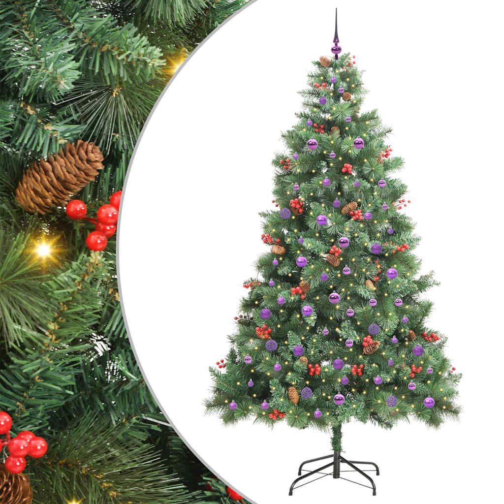 Sapin de Noël artificiel Vert 240 cm PVC et métal
