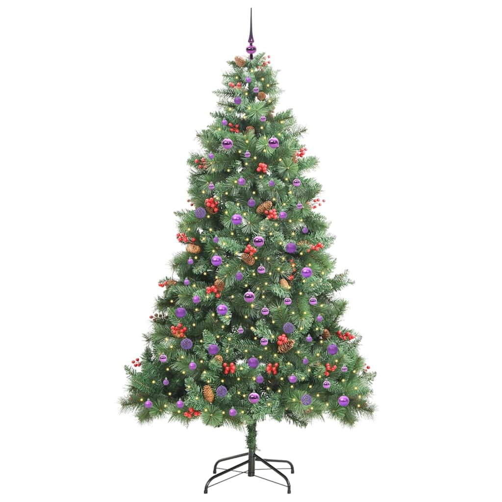 Sapin de Noël artificiel Vert 240 cm PVC et métal
