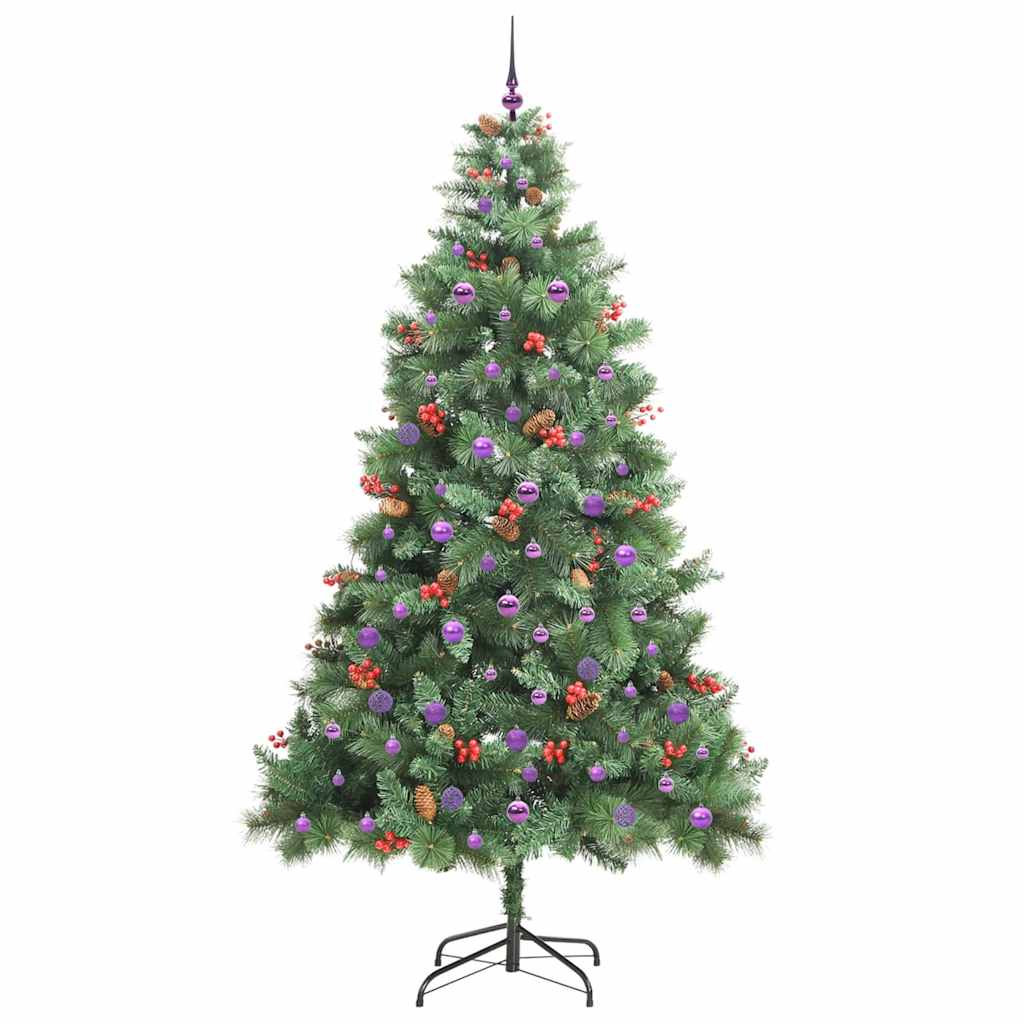 Sapin de Noël artificiel Vert 240 cm PVC et métal