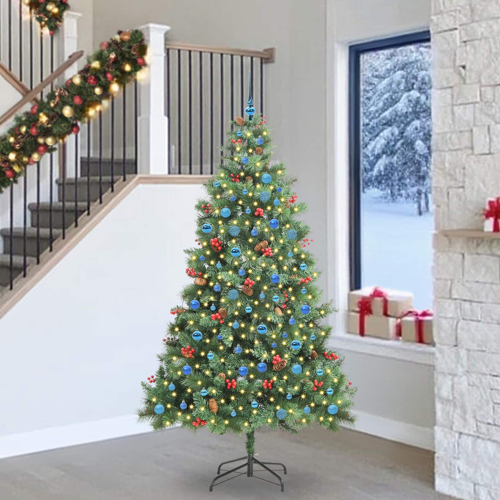 Sapin de Noël artificiel Vert 240 cm PVC et métal