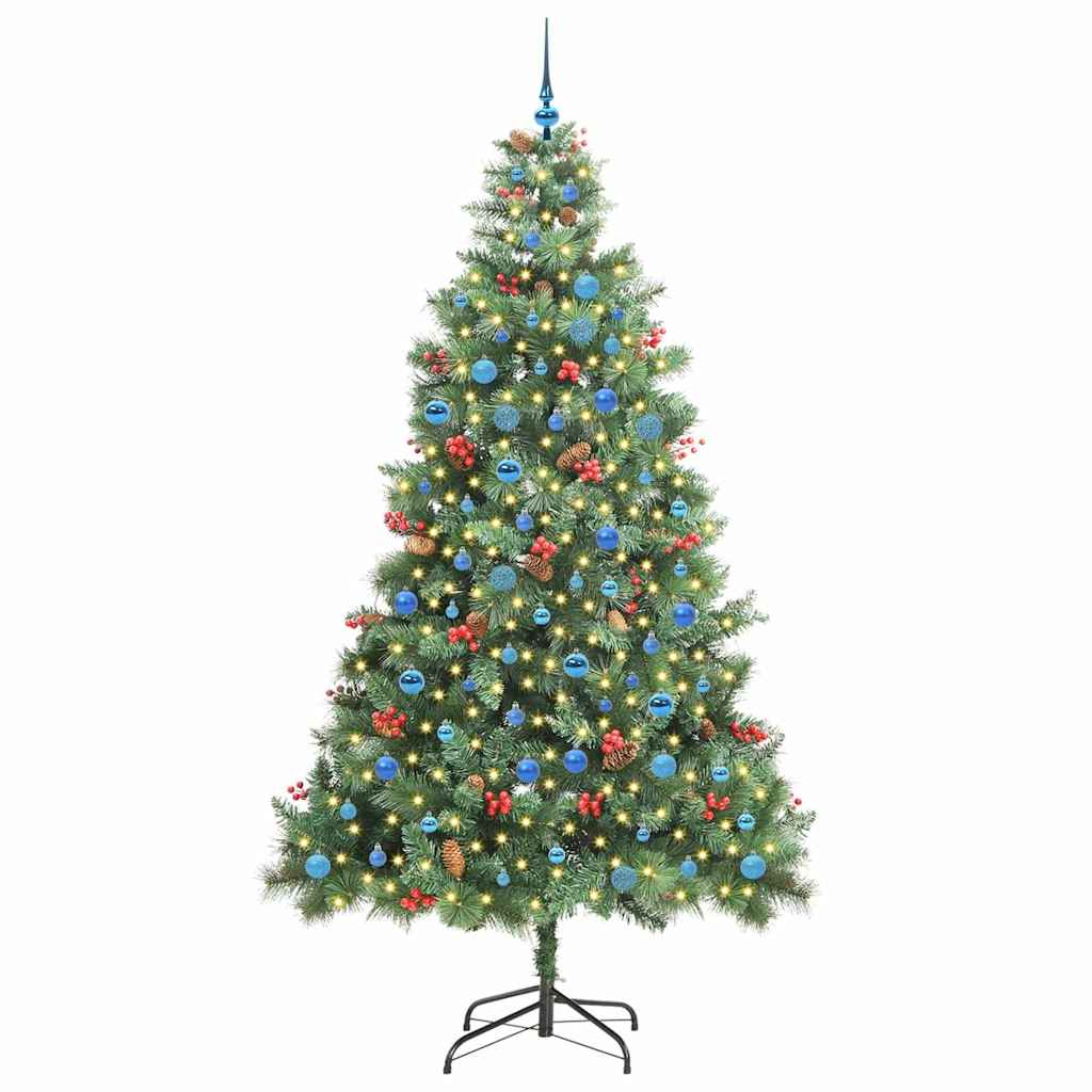 Sapin de Noël artificiel Vert 240 cm PVC et métal