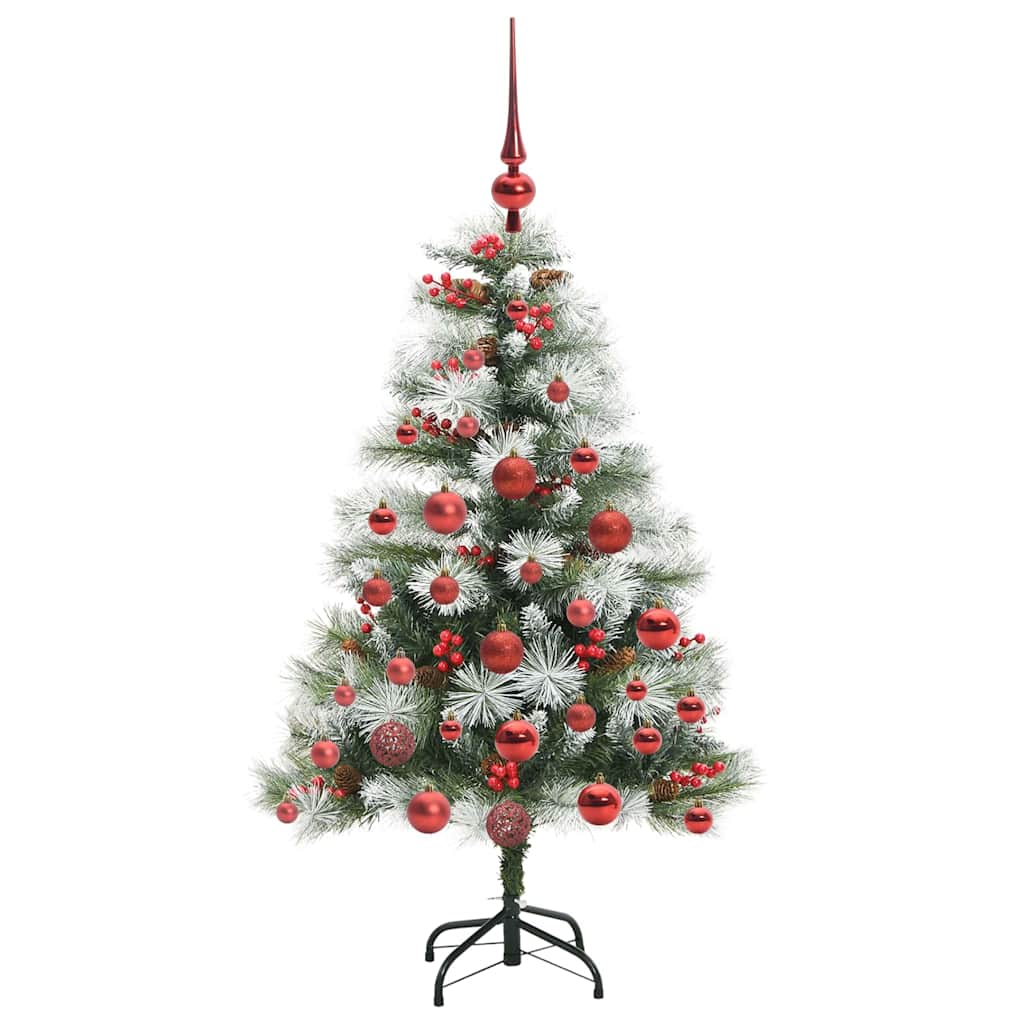 Sapin de Noël artificiel Vert et blanc 120 cm