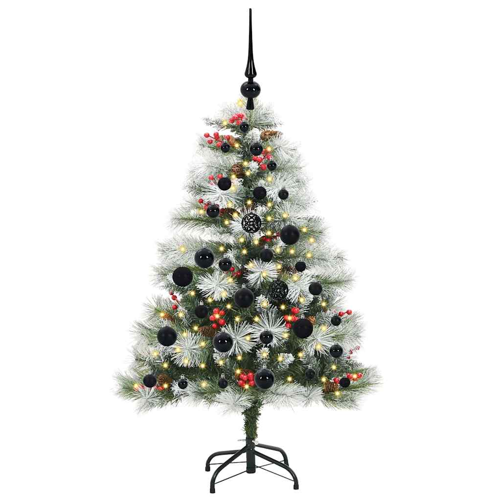Sapin de Noël artificiel Vert et blanc 120 cm