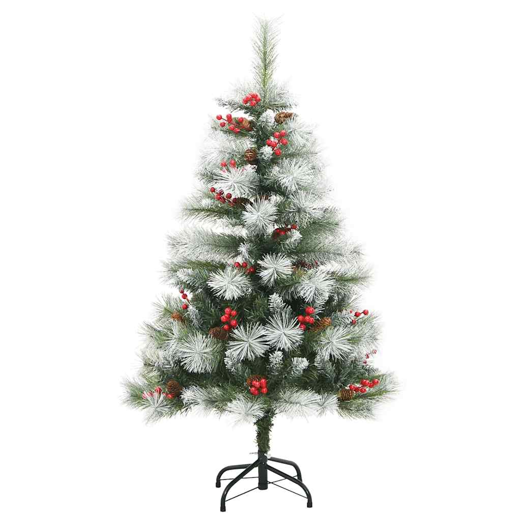 Sapin de Noël artificiel Vert et blanc 120 cm