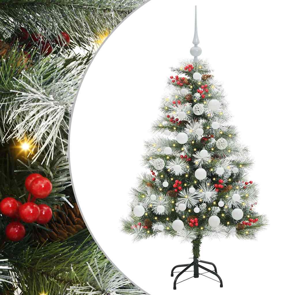 Sapin de Noël artificiel Vert et blanc 120 cm