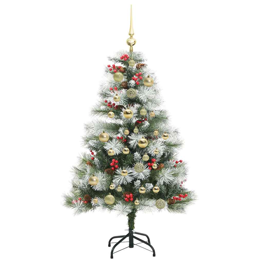 Sapin de Noël artificiel Vert et blanc 120 cm