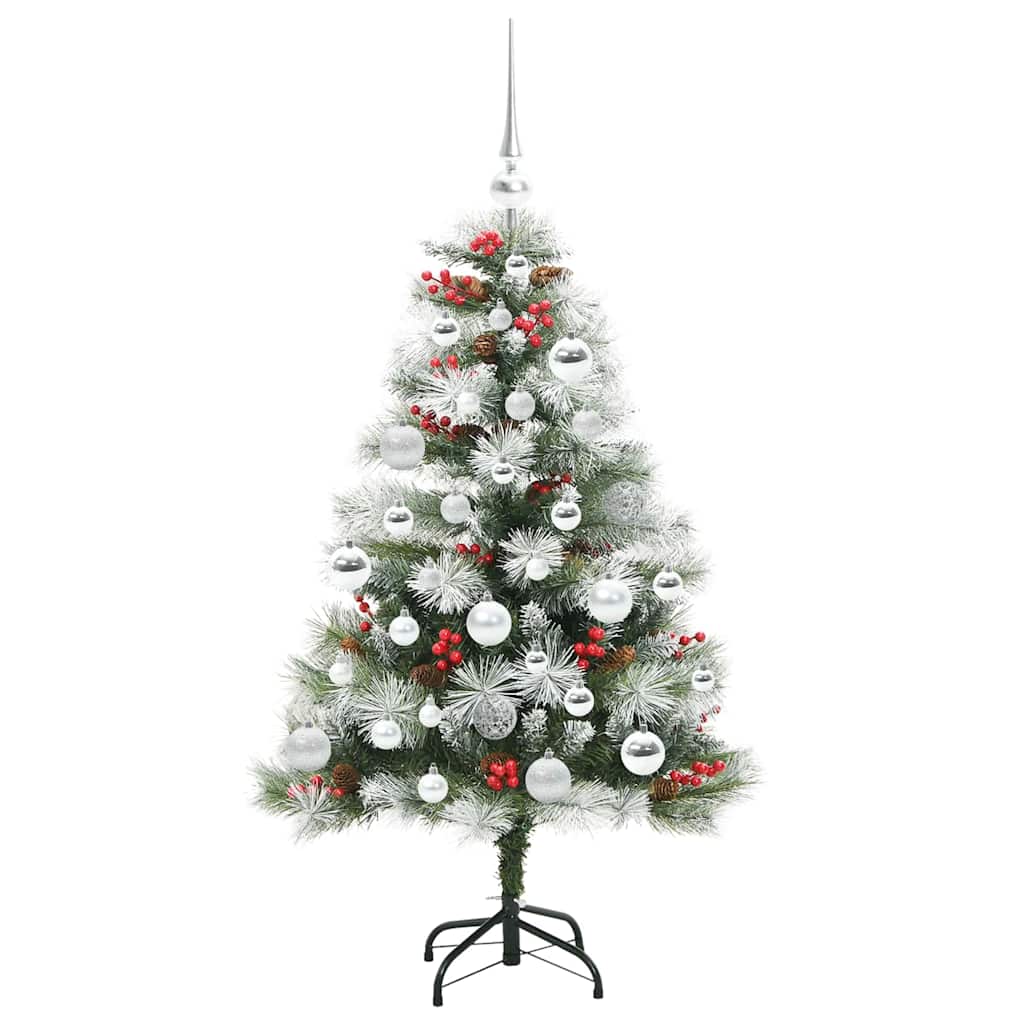 Sapin de Noël artificiel Vert et blanc 120 cm