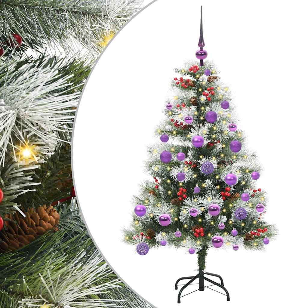 Sapin de Noël artificiel Vert et blanc 120 cm