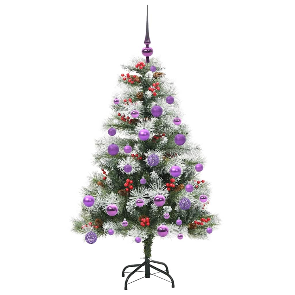 Sapin de Noël artificiel Vert et blanc 120 cm