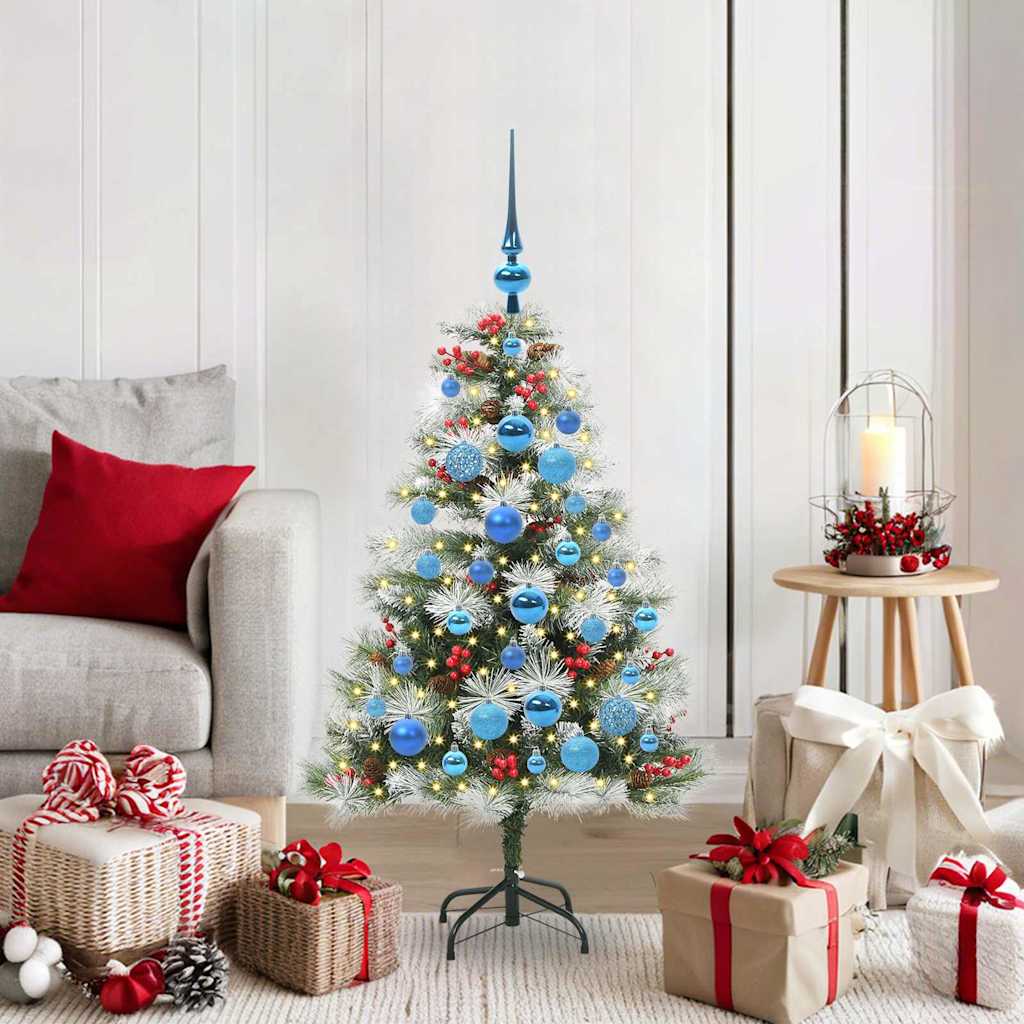 Sapin de Noël artificiel Vert et blanc 120 cm