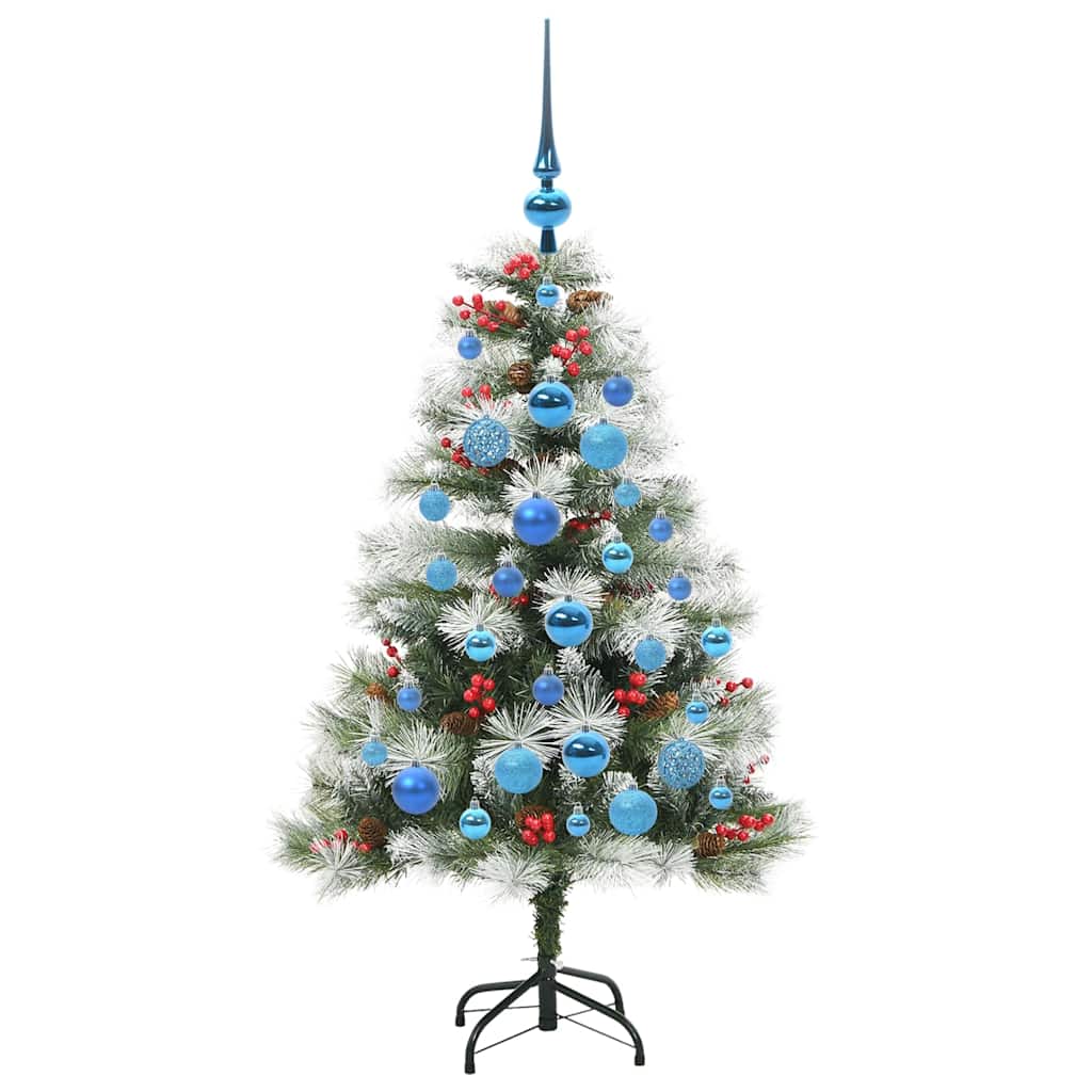Sapin de Noël artificiel Vert et blanc 120 cm