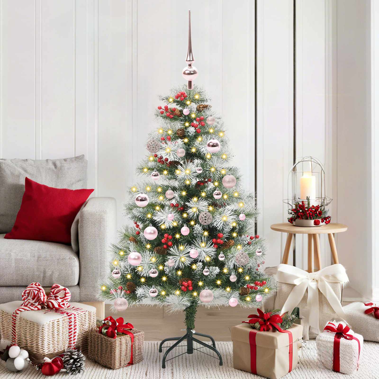 Sapin de Noël artificiel Vert et blanc 150 cm - XIOS