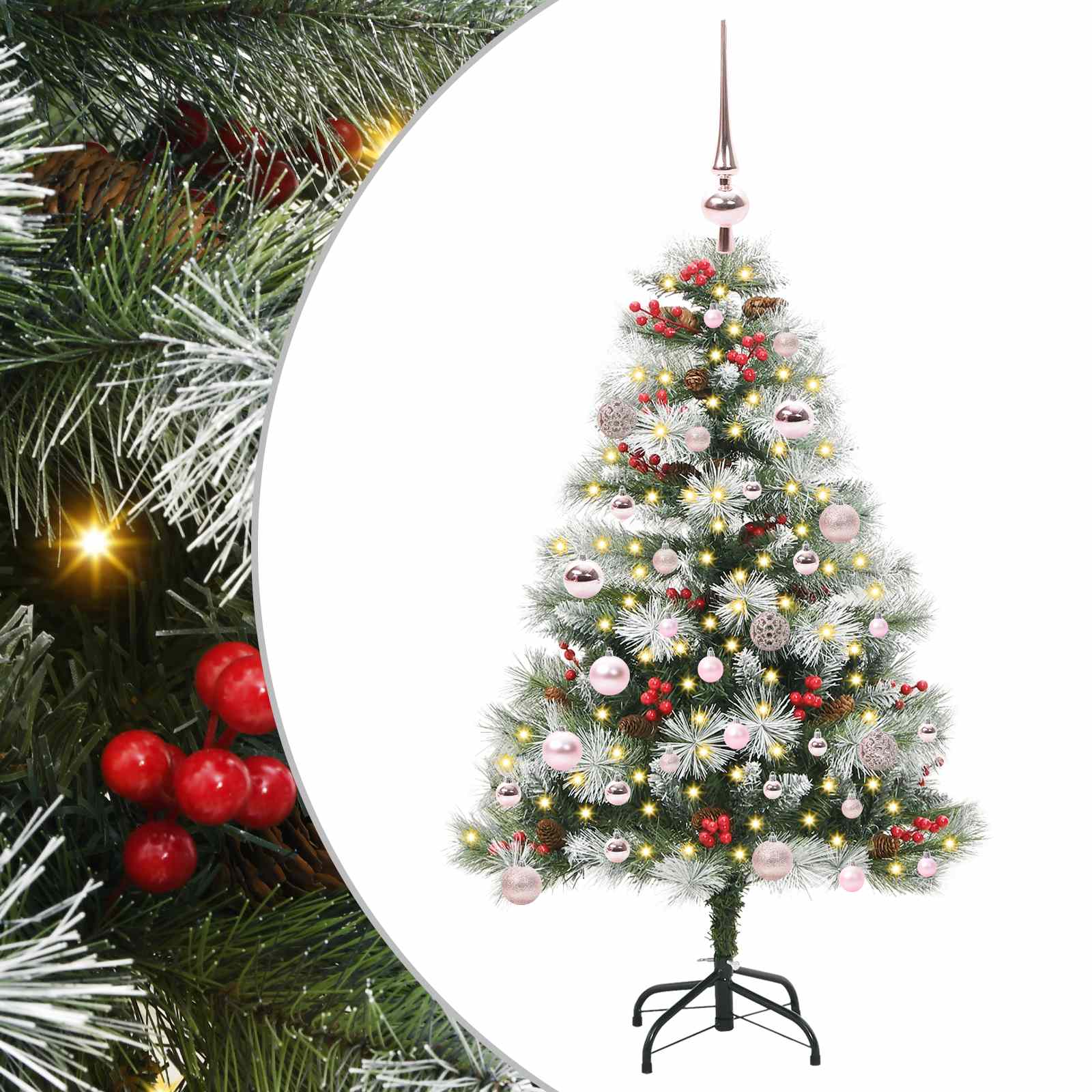 Sapin de Noël artificiel Vert et blanc 150 cm - XIOS