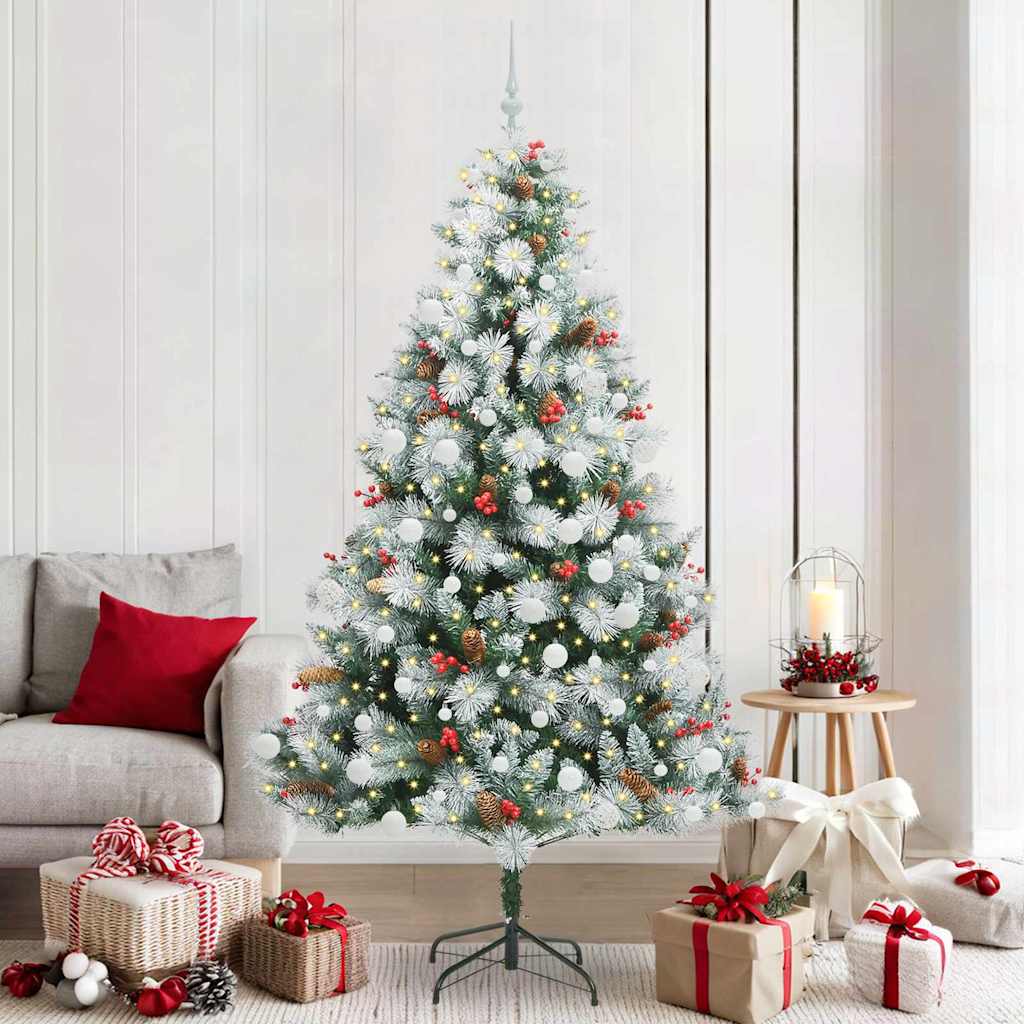 Sapin de Noël artificiel Vert et blanc 210 cm - XIOS