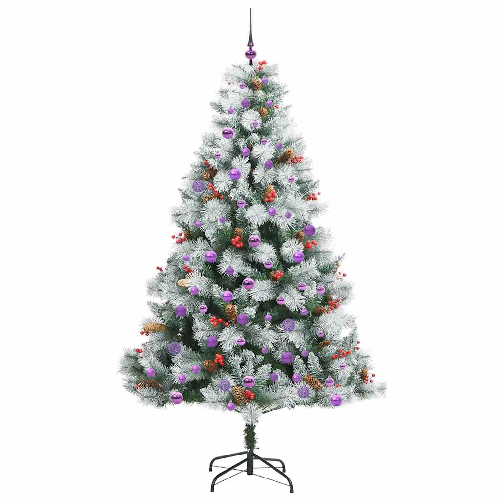 Sapin de Noël artificiel Vert et blanc 210 cm - XIOS
