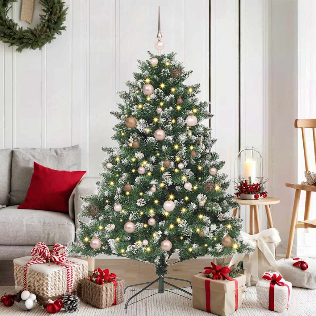 Sapin de Noël artificiel Vert 150 cm PVC, plastique et acier - XIOS