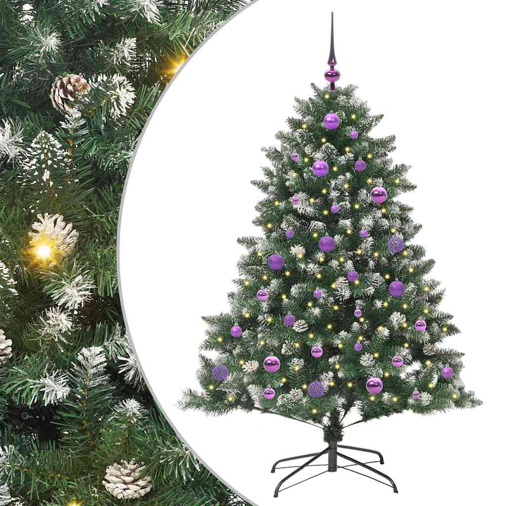 Sapin de Noël artificiel avec 150 LED Vert 105 x 105 x 150 cm - XIOS