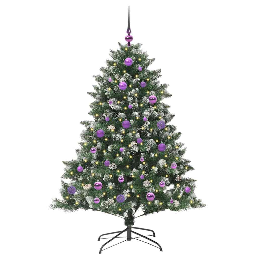 Sapin de Noël artificiel avec 150 LED Vert 105 x 105 x 150 cm - XIOS