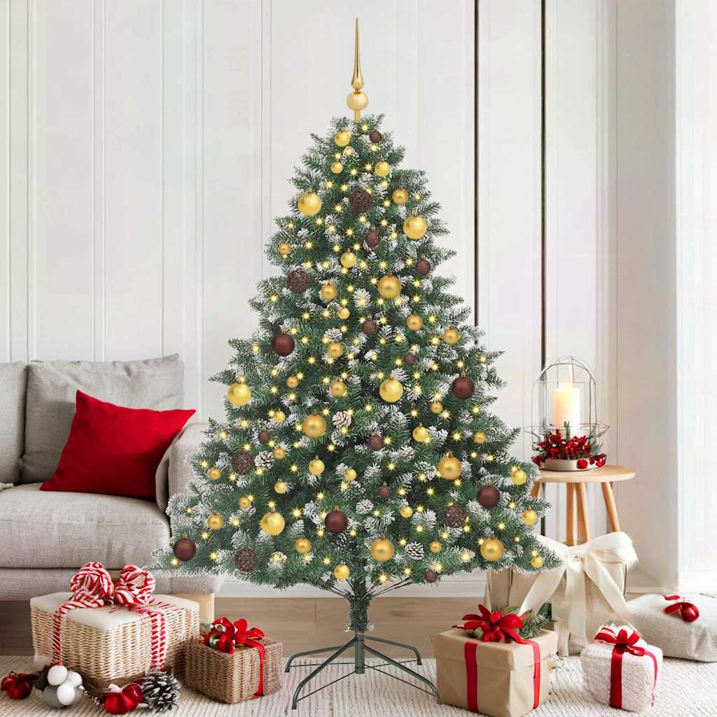 Sapin de Noël artificiel Vert 180 cm PVC, plastique et acier - XIOS
