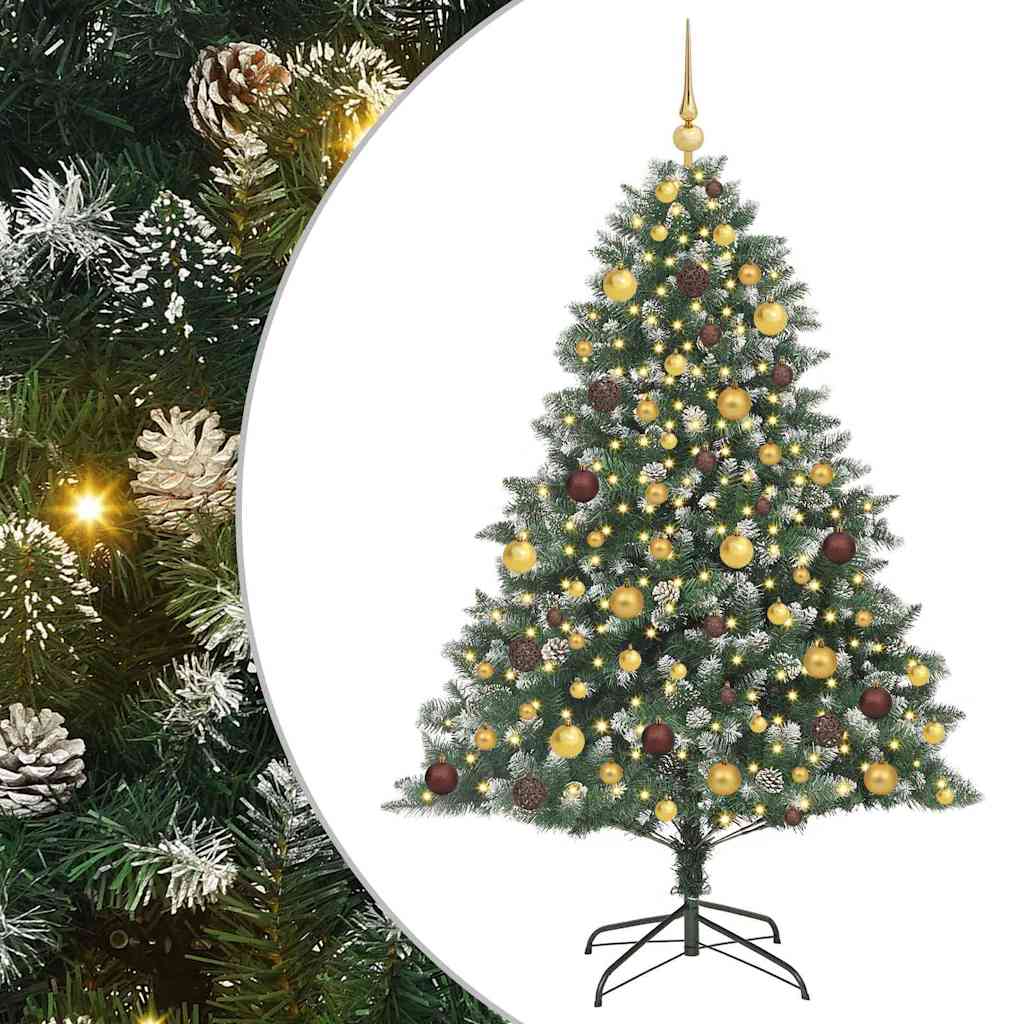 Sapin de Noël artificiel Vert 180 cm PVC, plastique et acier - XIOS