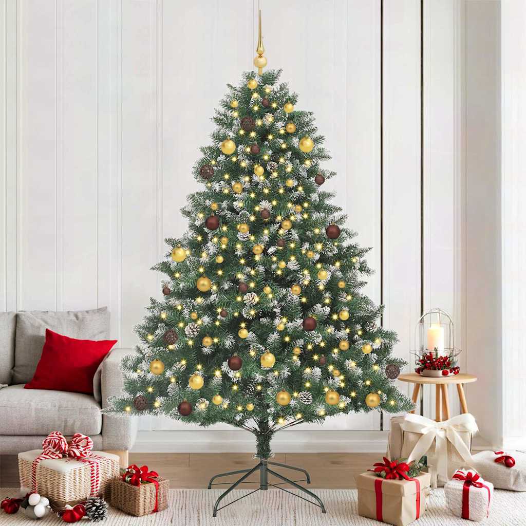 Sapin de Noël artificiel Vert 210 cm PVC, plastique et acier - XIOS