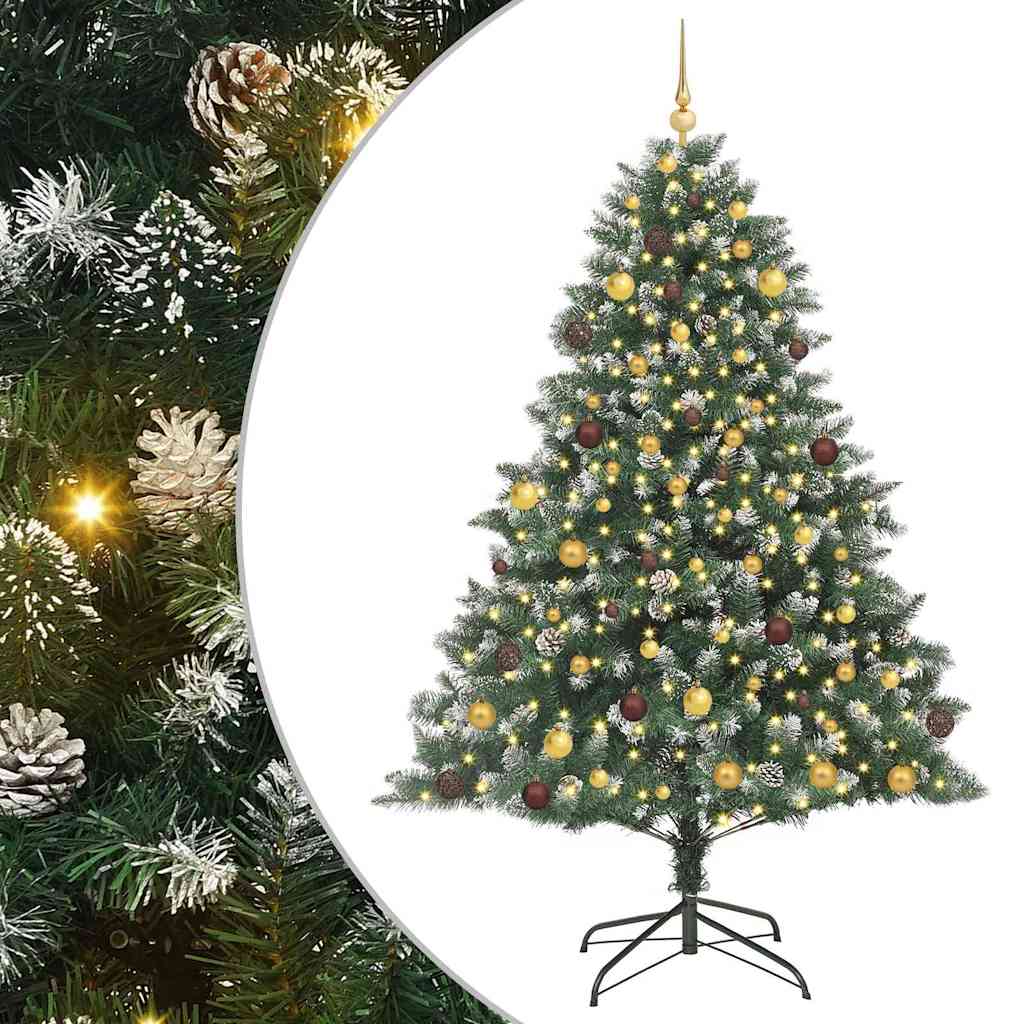 Sapin de Noël artificiel Vert 210 cm PVC, plastique et acier - XIOS