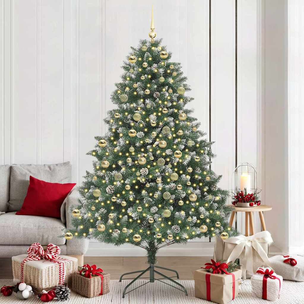 Sapin de Noël artificiel avec 300 LED Vert 140 x 140 x 210 cm - XIOS