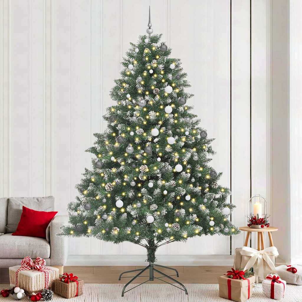 Sapin de Noël artificiel Vert 240 cm PVC, plastique et acier - XIOS