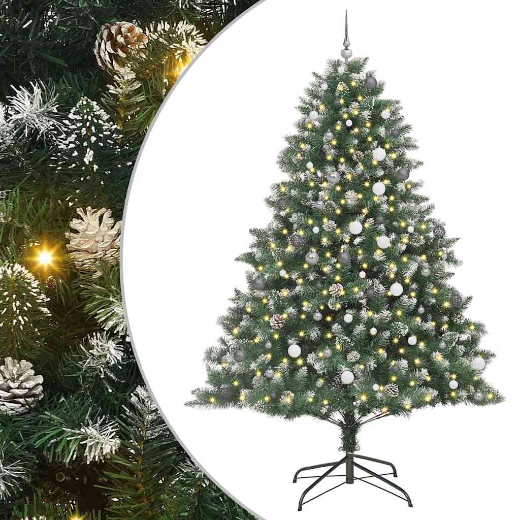 Sapin de Noël artificiel Vert 240 cm PVC, plastique et acier - XIOS