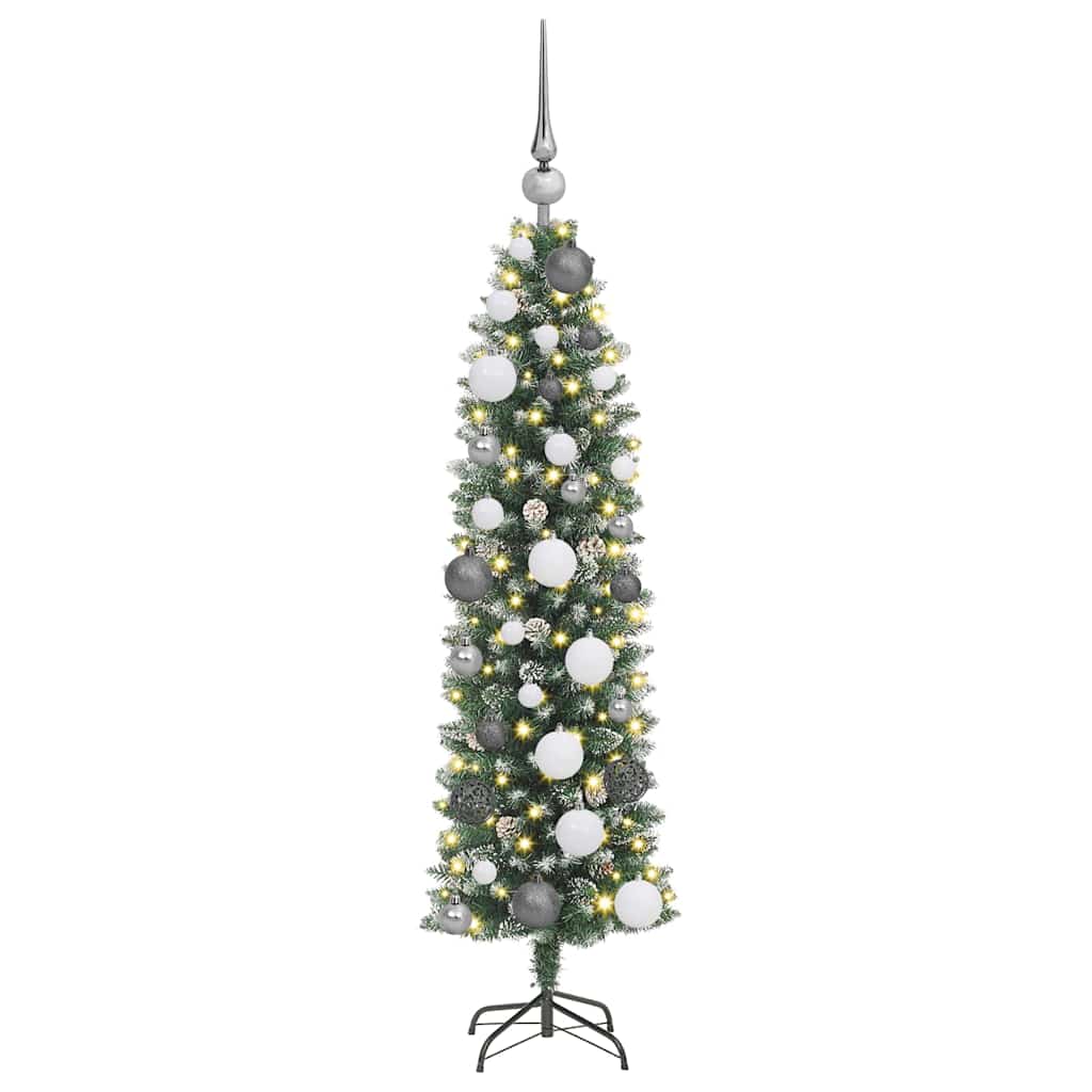 Arbre de Noël artificiel slim avec 150 LED Vert 120 cm - XIOS