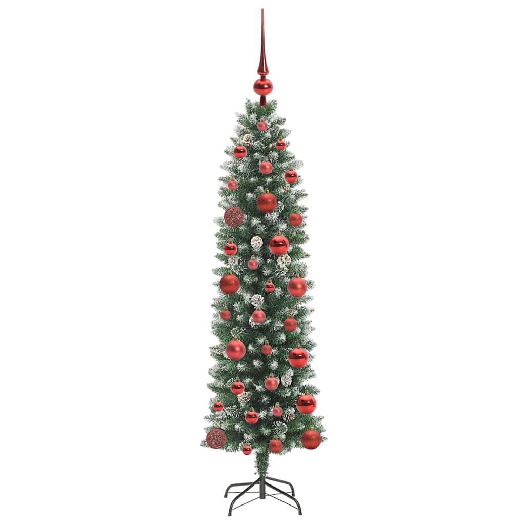 Arbre de Noël artificiel slim avec 150 LED Vert et blanc 120 cm - XIOS