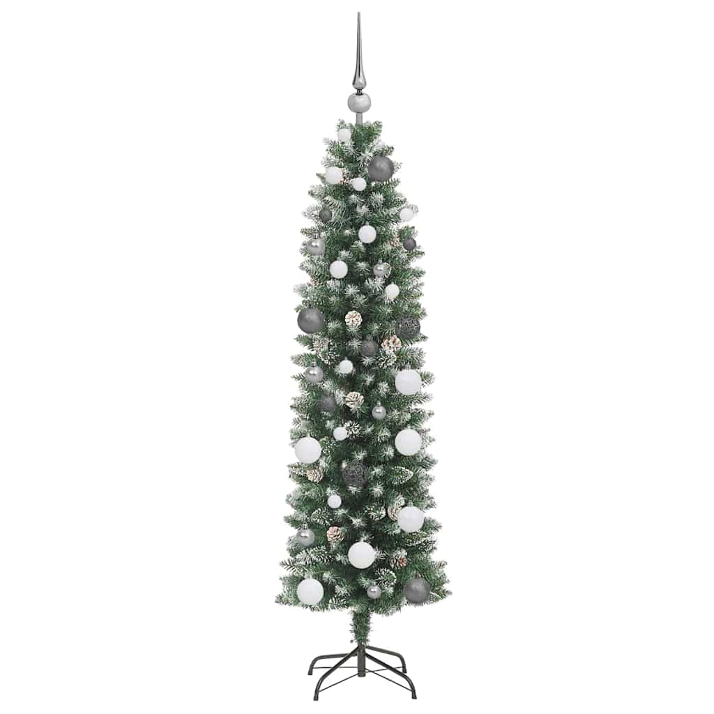 Arbre de Noël artificiel slim avec 150 LED Vert 150 cm - XIOS