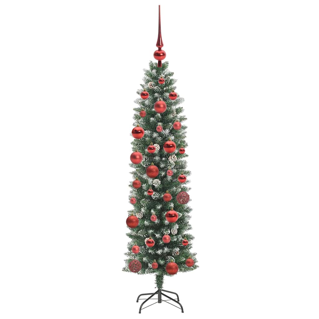 Arbre de Noël artificiel slim avec 150 LED Vert et blanc 150 cm - XIOS