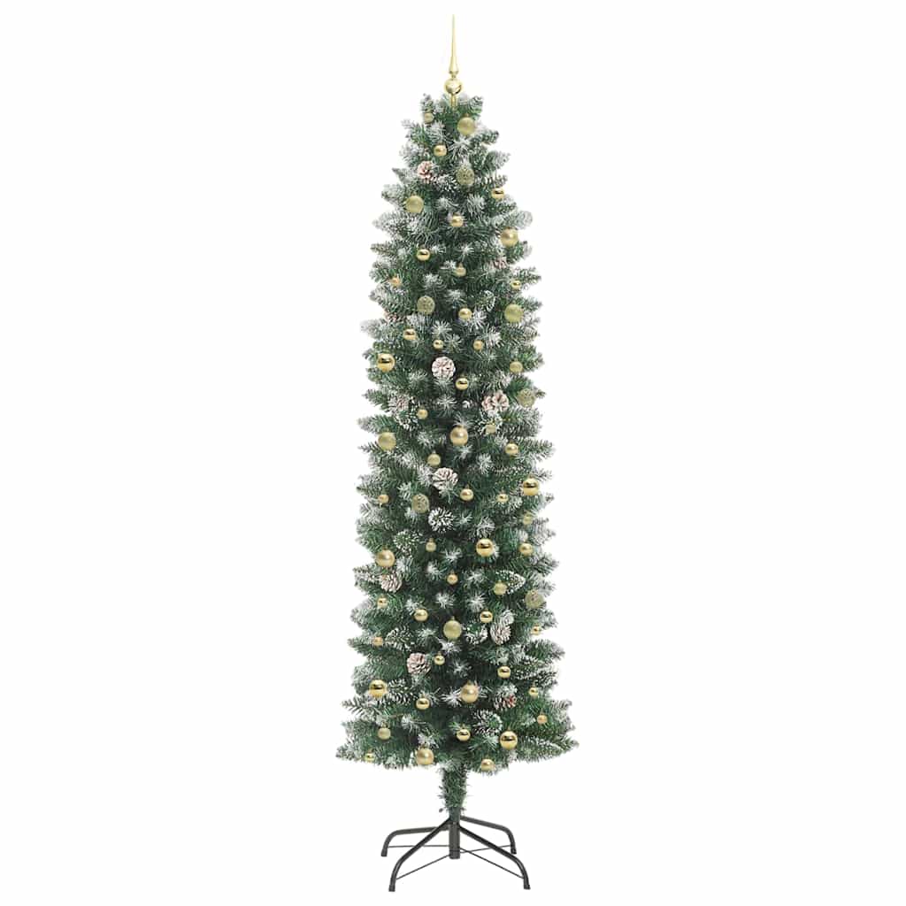 Arbre de Noël artificiel slim avec 300 LED Vert et blanc 240 cm - XIOS