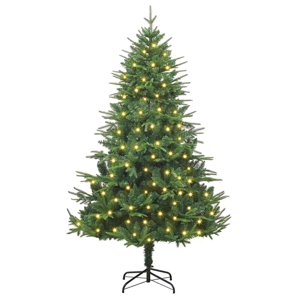 Sapin de Noël artificiel pré-éclairé Vert 180 cm PVC et PE - XIOS