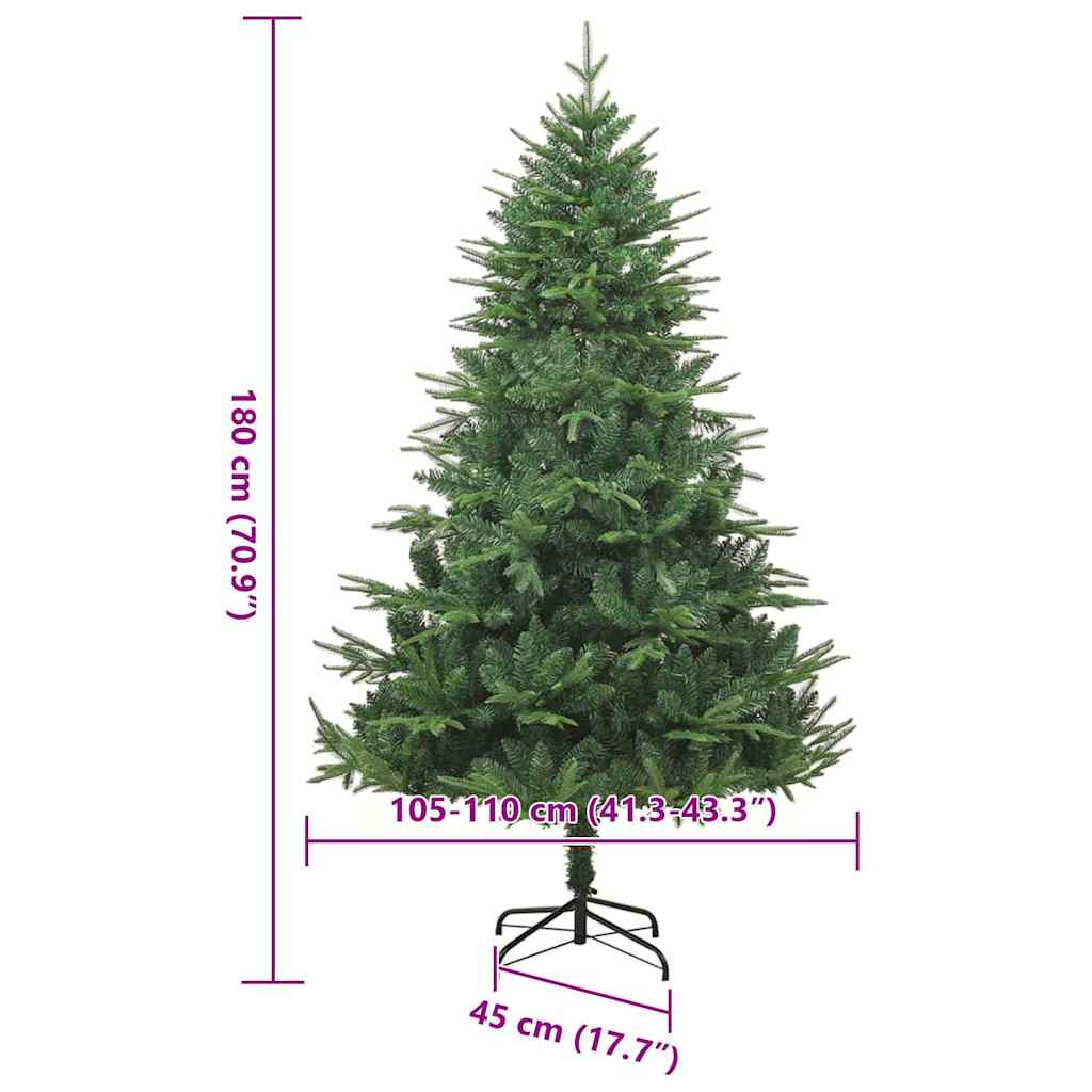 Sapin de Noël artificiel pré-éclairé Vert 180 cm PVC et PE - XIOS