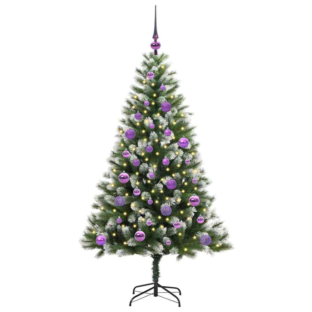 Sapin de Noël artificiel à charnière avec neige en flocons - XIOS