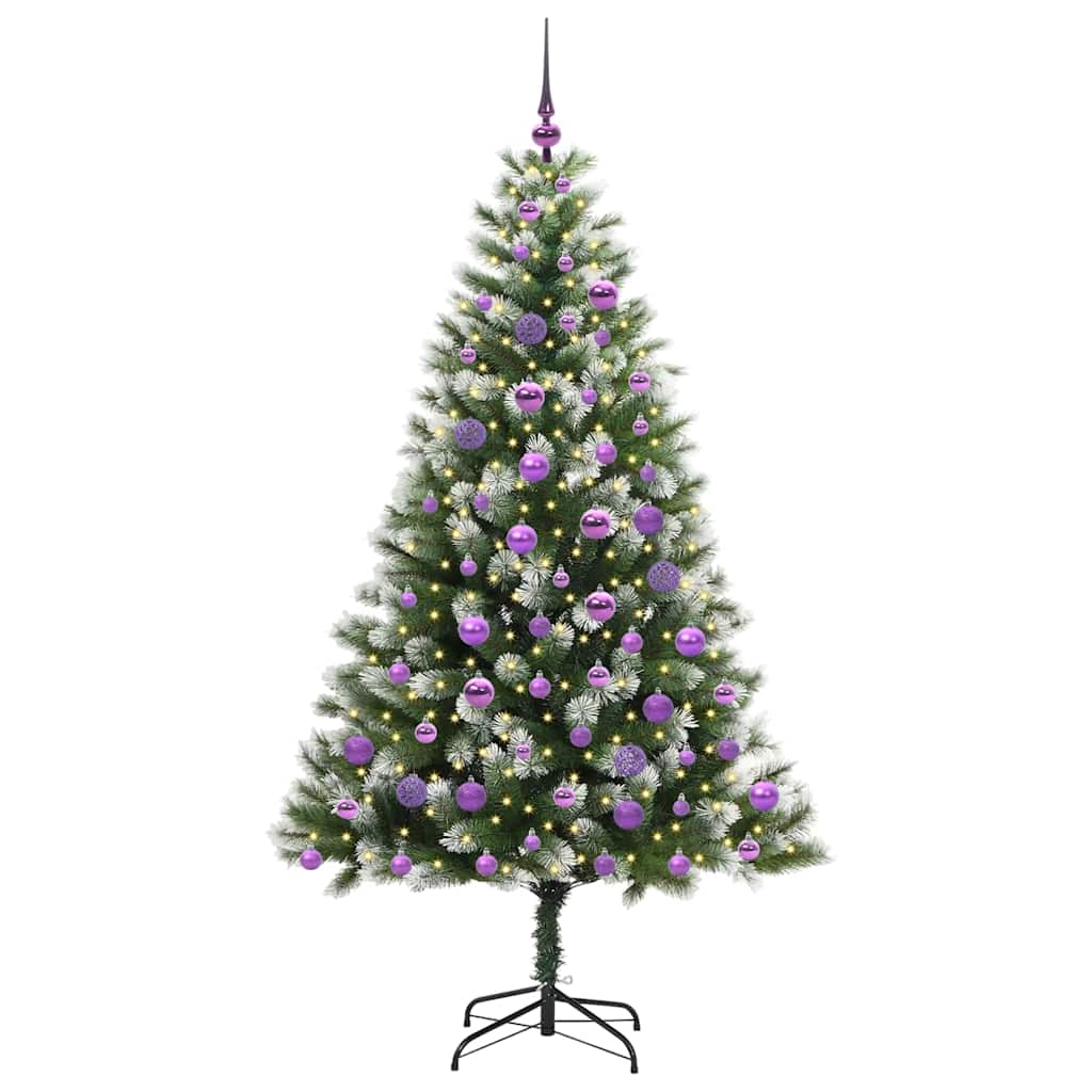 Sapin de Noël artificiel à charnière avec neige en flocons - XIOS