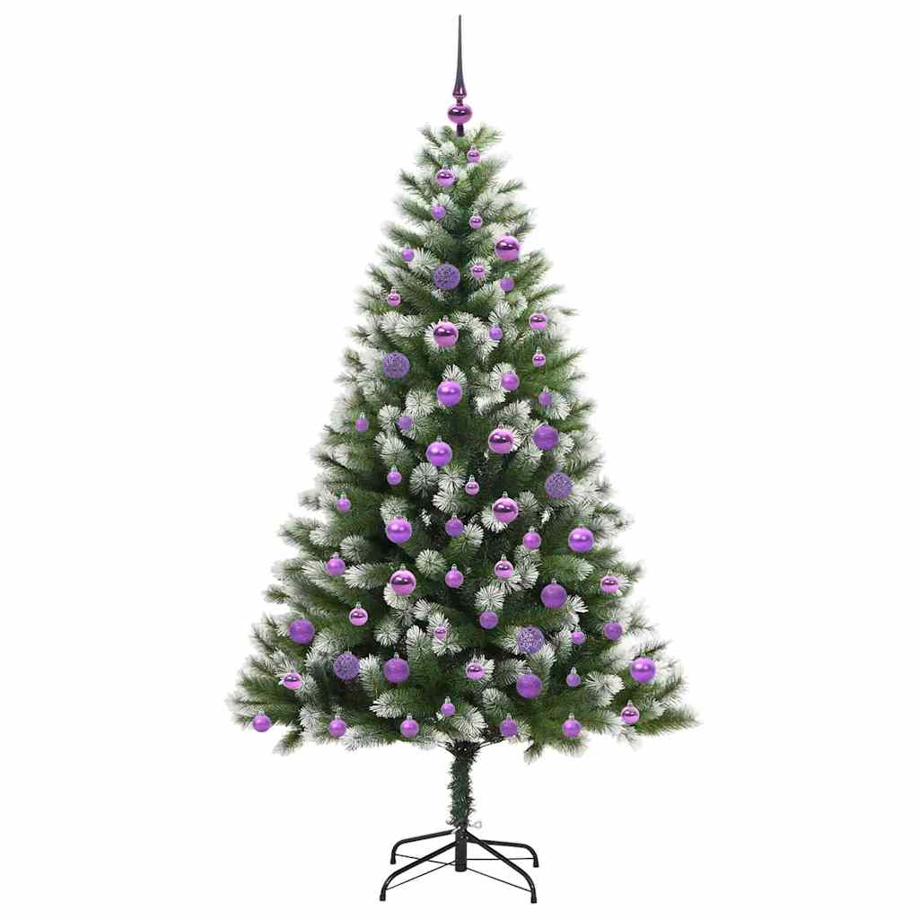 Sapin de Noël artificiel à charnière avec neige en flocons - XIOS