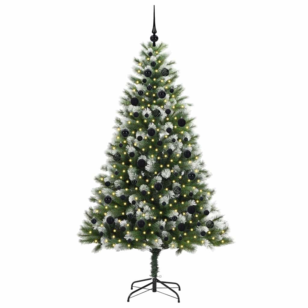 Sapin de Noël artificiel à charnière avec neige en flocons