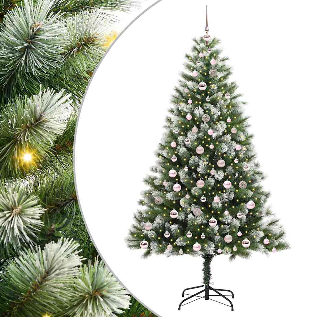 Sapin de Noël artificiel à charnière avec neige en flocons