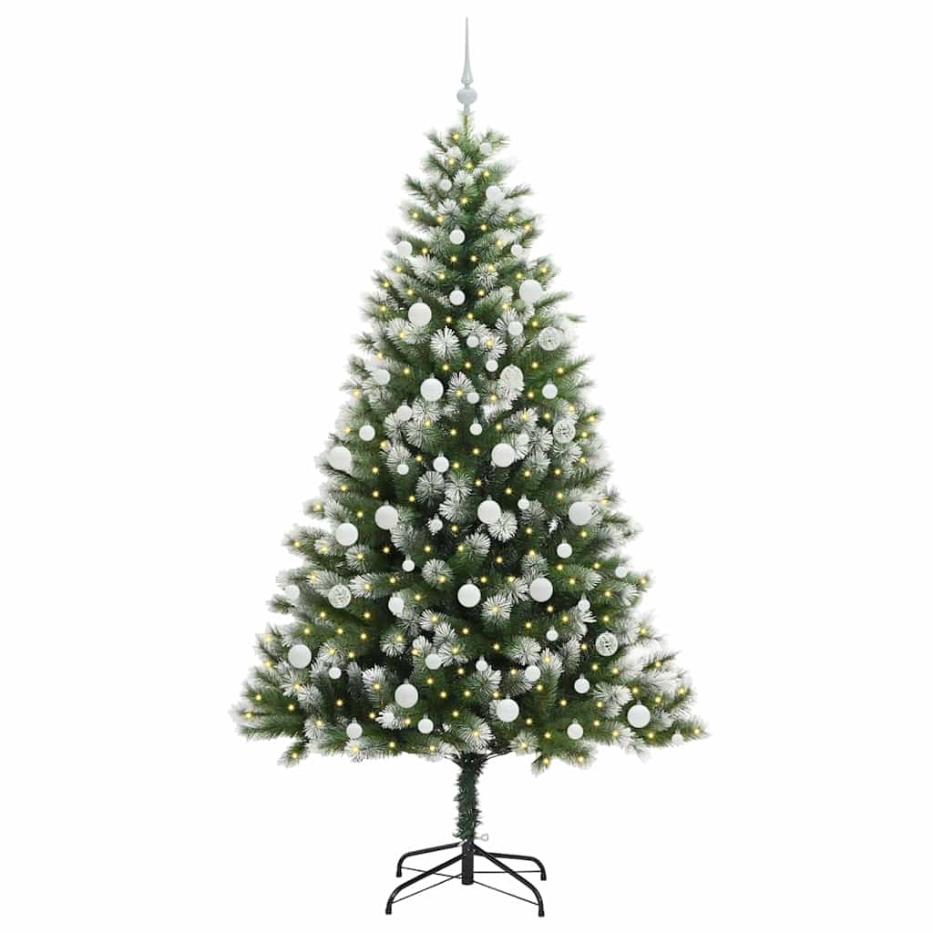 Sapin de Noël artificiel à charnière avec neige en flocons