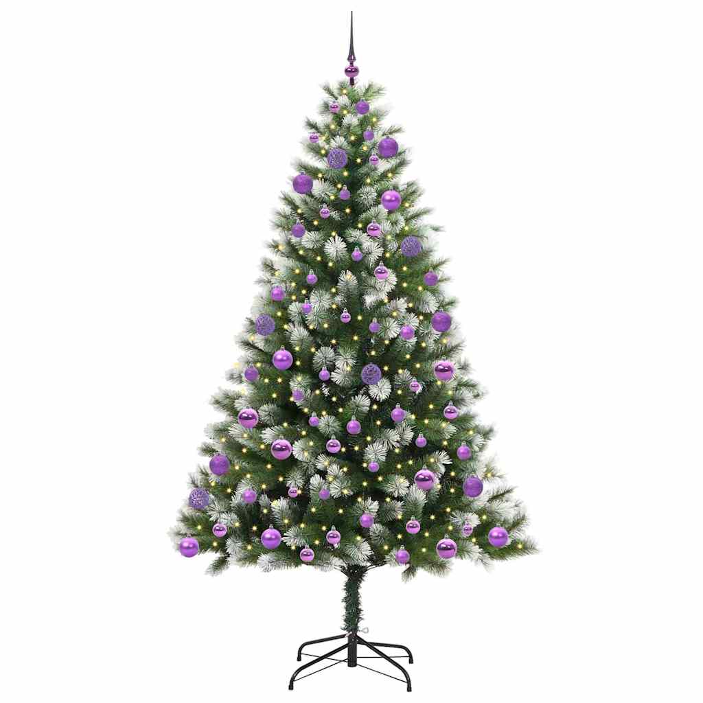 Sapin de Noël artificiel à charnière avec neige en flocons